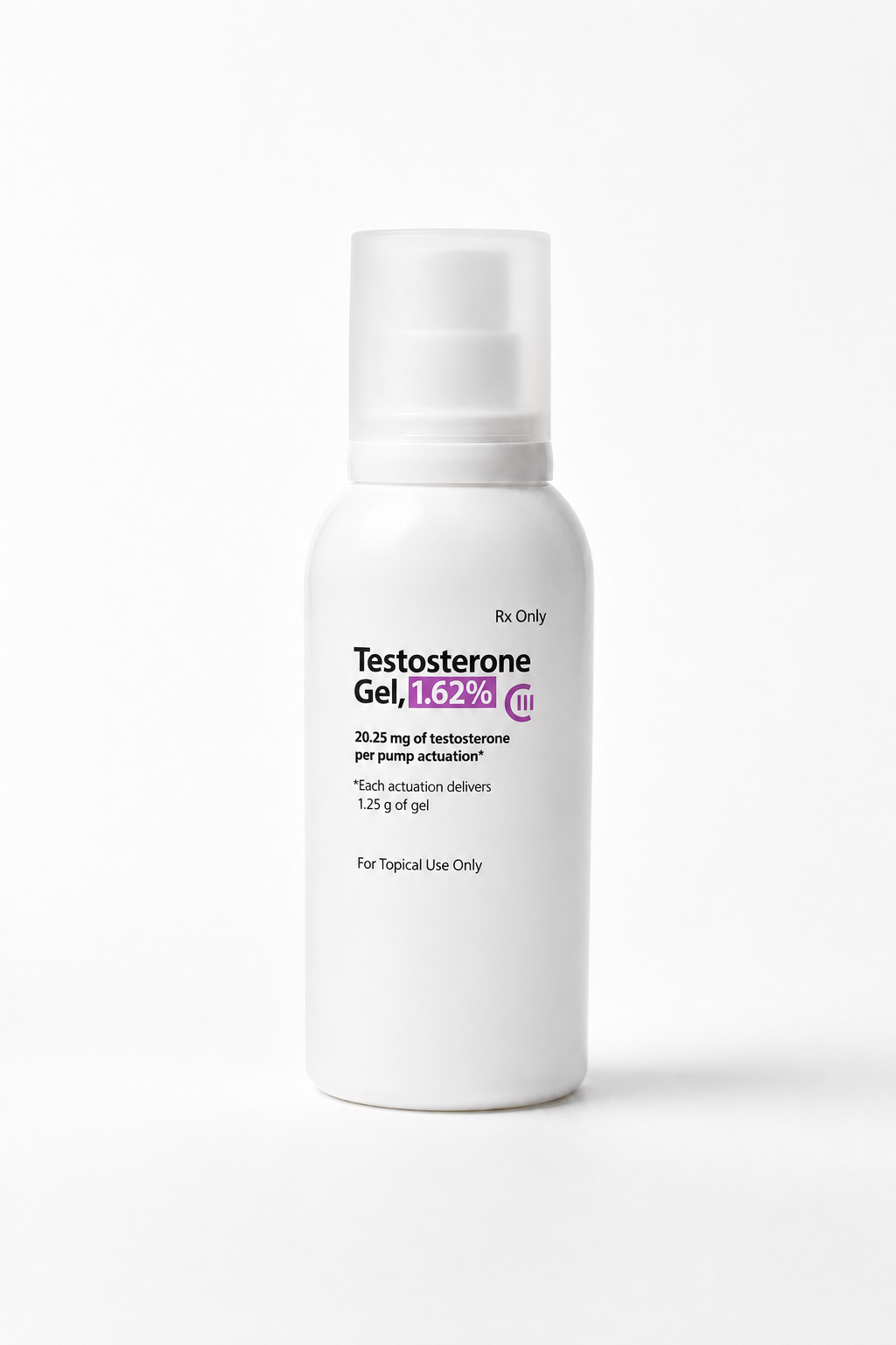 Testosterone gel 1.62 percent, one form of testosterone replacement therapy prescribed by RhodesMed MEN and filled at your own pharmacy